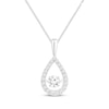Thumbnail Image 0 of Unstoppable Love Lab-Created Diamond Teardrop Necklace 2 ct tw 14K White Gold 19"