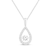 Thumbnail Image 1 of Unstoppable Love Lab-Grown Diamond Teardrop Necklace 2 ct tw 14K White Gold 19&quot;
