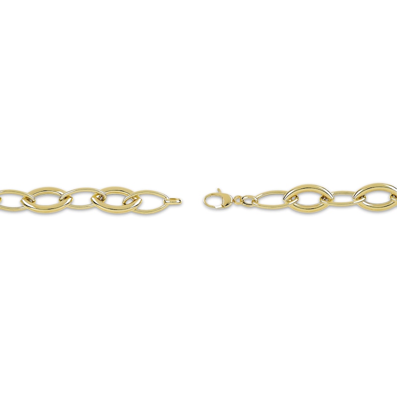 Main Image 4 of Marquise Link Chain Necklace Hollow 10K Yellow Gold 20&quot;