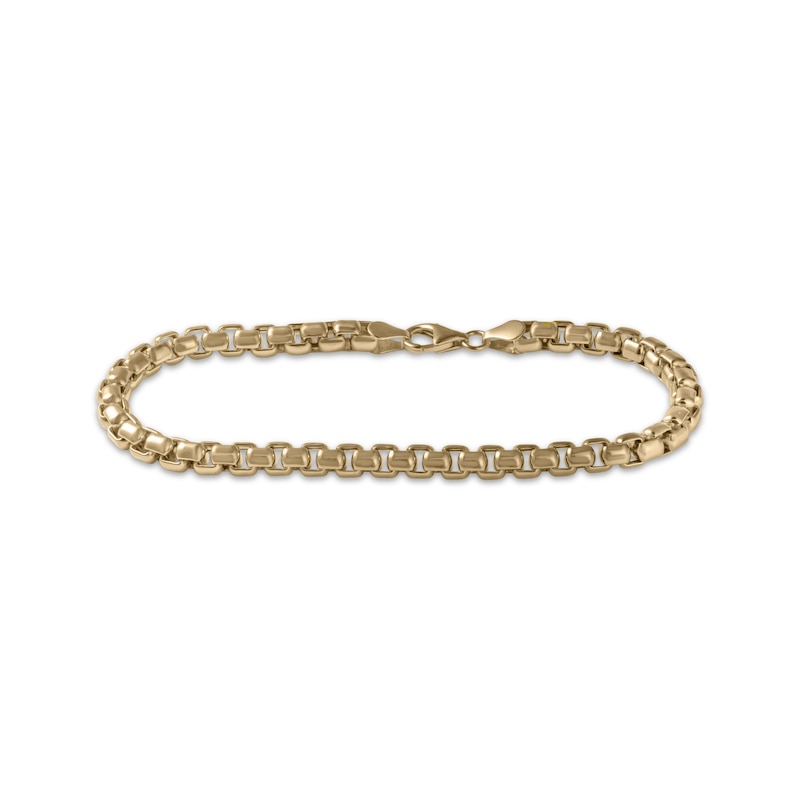 Main Image 1 of Round Box Chain Bracelet 5mm Hollow 10K Yellow Gold 8.5&quot;