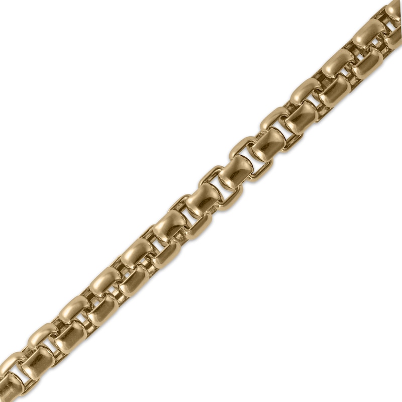 Main Image 2 of Round Box Chain Bracelet 5mm Hollow 10K Yellow Gold 8.5&quot;