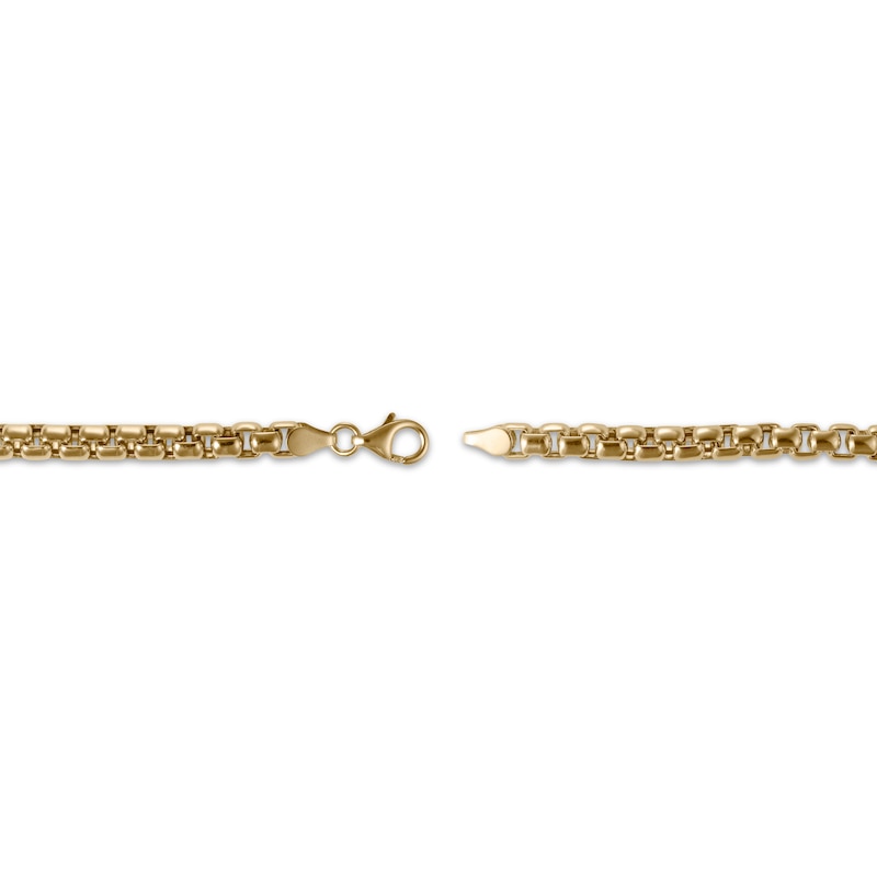 Main Image 3 of Round Box Chain Bracelet 5mm Hollow 10K Yellow Gold 8.5&quot;