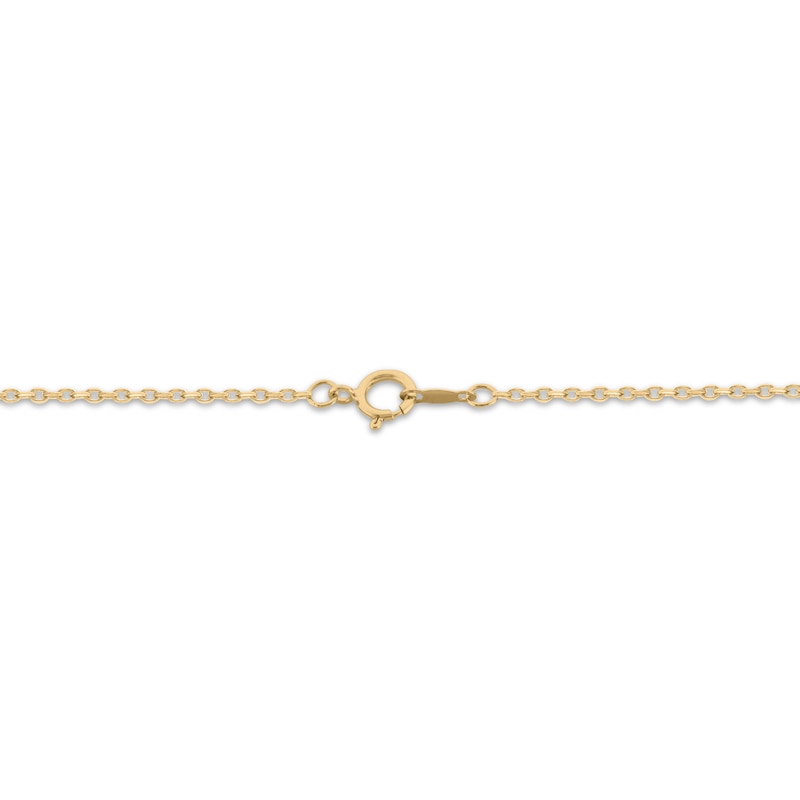 Main Image 4 of Diamond Openwork Cross Necklace 1/4 ct tw 14K Yellow Gold 18&quot;