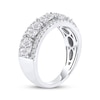 Thumbnail Image 1 of Lab-Created Diamonds by KAY Oval-Cut Three-Row Anniversary Ring 2 ct tw 14K White Gold