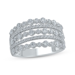 Now + Forever Diamond Five-Row Anniversary Ring 1-1/2 ct tw 14K White Gold