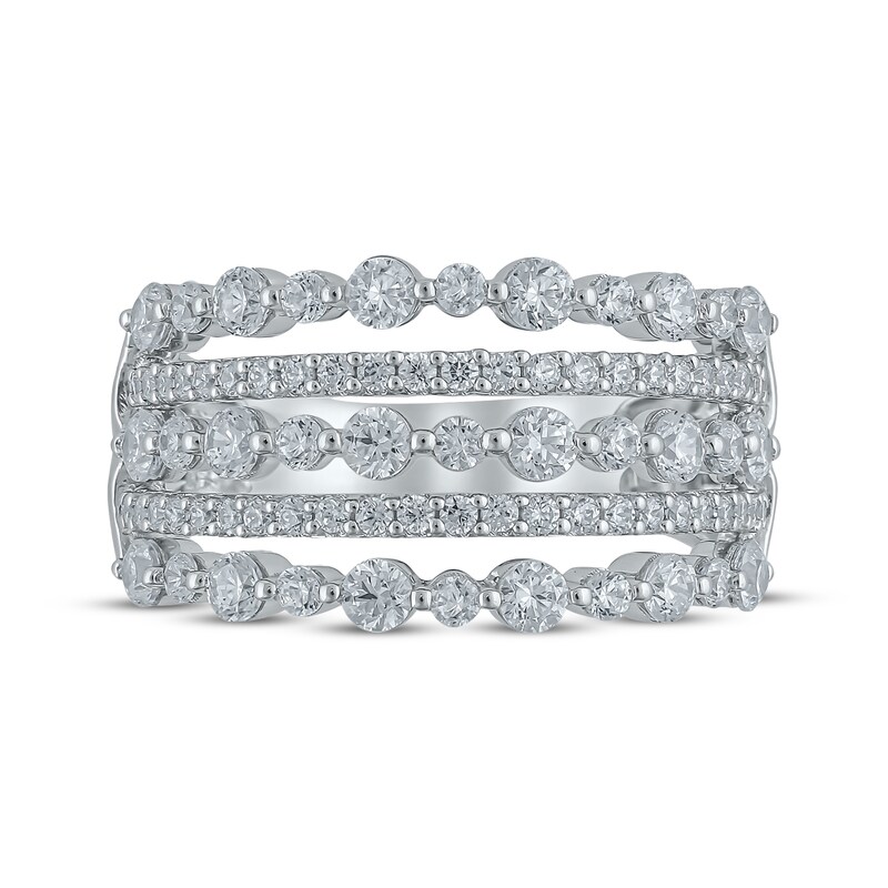 Main Image 3 of Now + Forever Diamond Five-Row Anniversary Ring 1-1/2 ct tw 14K White Gold