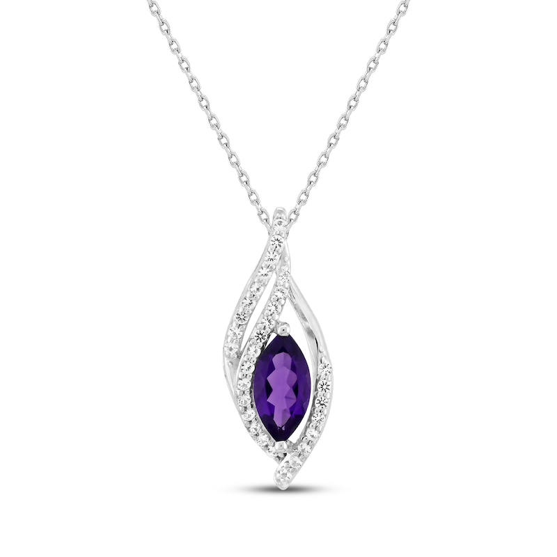 Sterling Silver Marquise Amethyst Pendants Sterling Silver Marquise Amethyst Pendants