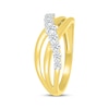 Thumbnail Image 2 of Diamond Crossover Multi-Band Ring 3/8 ct tw 10K Yellow Gold