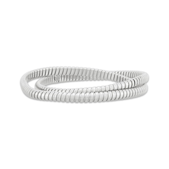 Tubogas Slip-On Wrap Bangle Bracelet Sterling Silver