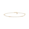 Thumbnail Image 1 of Heart & Bow Station Anklet Solid 10K Yellow Gold 10&quot;