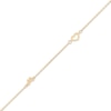 Thumbnail Image 2 of Heart & Bow Station Anklet Solid 10K Yellow Gold 10&quot;