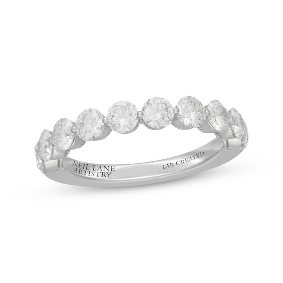 Neil Lane Artistry Round-Cut Lab-Grown Diamond Anniversary Ring 1/2 ct tw 14K White Gold