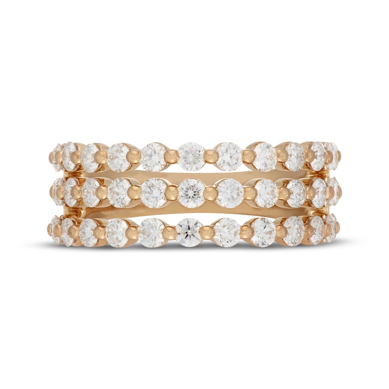 Main Image 3 of Neil Lane Artistry Lab-Grown Diamond Three-Row Anniversary Ring 1-1/2 ct tw 14K Yellow Gold