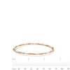 Thumbnail Image 2 of Twist Bangle Bracelet Hollow 14K Yellow Gold with Rose & White Rhodium