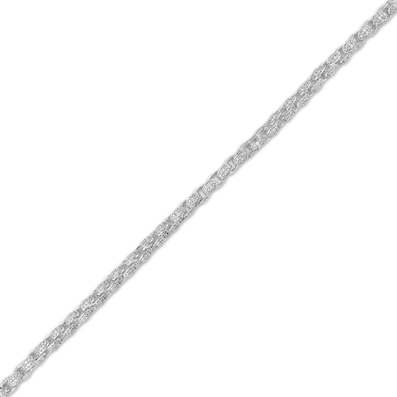 Main Image 2 of Men's Diamond Box Chain Bracelet 2 ct tw 10K White Gold 8.5&quot;