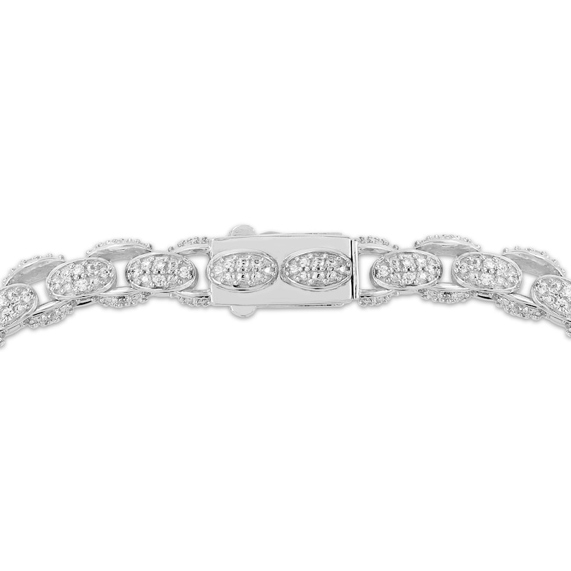 Main Image 3 of Men's Diamond Box Chain Bracelet 2 ct tw 10K White Gold 8.5&quot;