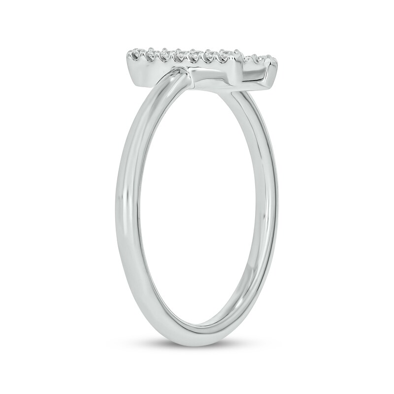 Main Image 2 of Diamond Vertical Bar Deconstructed Fashion Ring 1/10 ct tw Sterling Silver