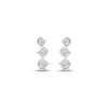 Thumbnail Image 2 of Diamond Three-Stone Squiggle Drop Earrings 1/4 ct tw 10K White Gold