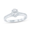 Thumbnail Image 1 of Now + Forever Lab-Grown Diamonds Oval-Cut Halo Engagement Ring 1/2 ct tw 14K White Gold