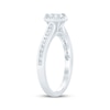 Thumbnail Image 2 of Now + Forever Lab-Grown Diamonds Oval-Cut Halo Engagement Ring 1/2 ct tw 14K White Gold