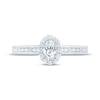 Thumbnail Image 3 of Now + Forever Lab-Grown Diamonds Oval-Cut Halo Engagement Ring 1/2 ct tw 14K White Gold