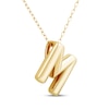 Thumbnail Image 2 of Puff Letter M Initial Necklace 14K Yellow Gold 18&quot;