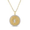 Thumbnail Image 1 of STUDIO BY KAY Diamond Butterfly Medallion Necklace 1/4 ct tw 24K Yellow Gold Vermeil Sterling Silver 18&quot;