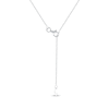 Thumbnail Image 4 of Multi-Diamond Teardrop Necklace 1/5 ct tw 10K White Gold 18"
