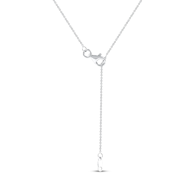 Main Image 4 of Multi-Diamond Teardrop Necklace 1/5 ct tw 10K White Gold 18"