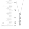 Thumbnail Image 7 of Multi-Diamond Teardrop Necklace 1/5 ct tw 10K White Gold 18"