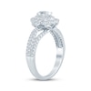 Thumbnail Image 2 of Now + Forever Oval-Cut Diamond Double Halo Engagement Ring 1-1/6 ct tw 14K White Gold