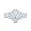 Thumbnail Image 3 of Now + Forever Oval-Cut Diamond Double Halo Engagement Ring 1-1/6 ct tw 14K White Gold