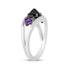 Thumbnail Image 2 of Disney Treasures Hocus Pocus Black Onyx, Amethyst & Diamond Moon Ring 1/6 ct tw Sterling Silver