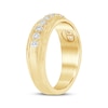 Thumbnail Image 2 of Now + Forever Men's Diamond Grooved Wedding Band 1/2 ct tw 10K Yellow Gold