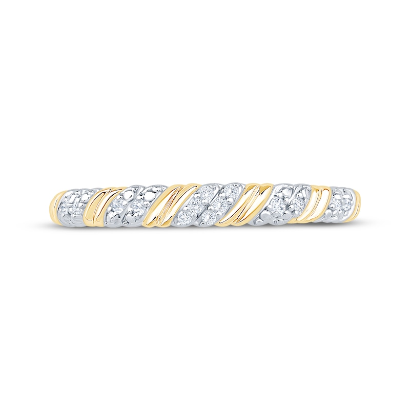 Main Image 3 of Now + Forever Diamond Diagonal Anniversary Ring 1/20 ct tw 10K Yellow Gold