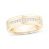 Thumbnail Image 1 of Now + Forever Men's Diamond Brushed Finish Wedding Band 1/3 ct tw 10K Yellow Gold