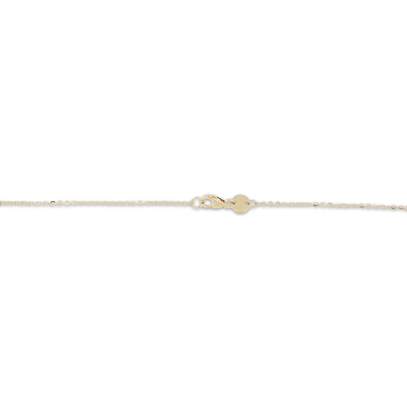 Main Image 4 of Italian Brilliance Diamond-Cut Bead Station Necklace 14K Yellow Gold 18"