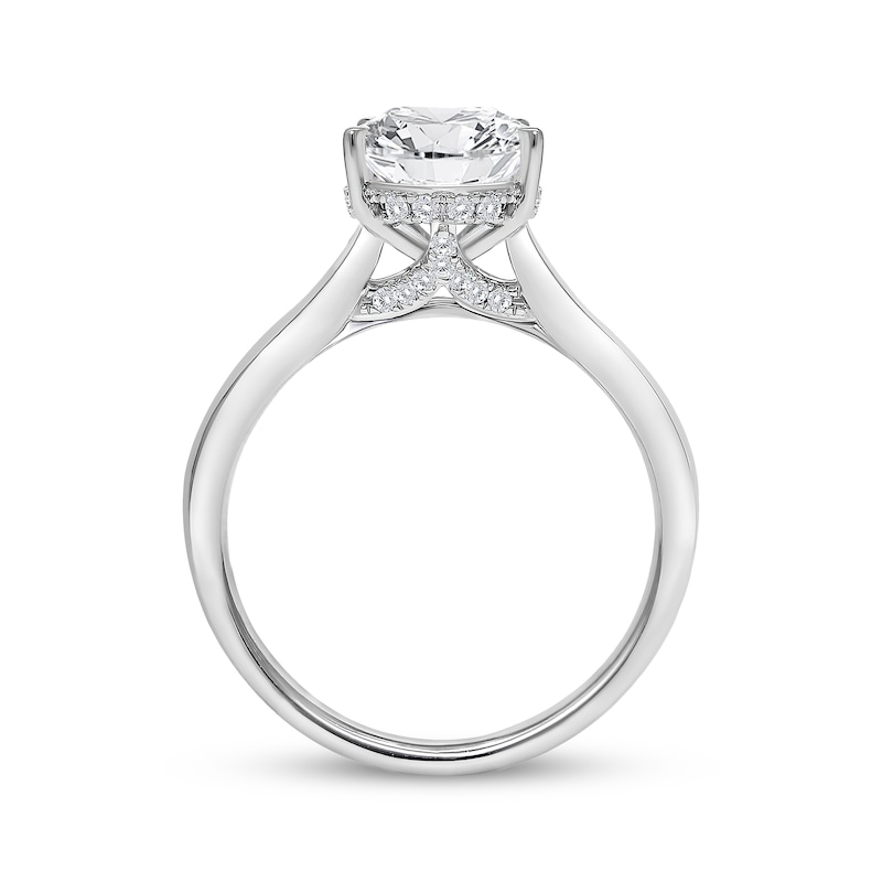 Main Image 2 of Now + Forever Oval-Cut Lab-Grown Diamond Solitaire Plus Engagement Ring 3-1/8 ct tw 14K White Gold (F/VS2)