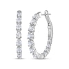 Thumbnail Image 1 of THE LEO Diamond Inside-Out Hoop Earrings 1 ct tw 14K White Gold