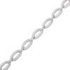Thumbnail Image 2 of STUDIO BY KAY White Lab-Created Sapphire Oval Link Bracelet Sterling Silver 7.25"
