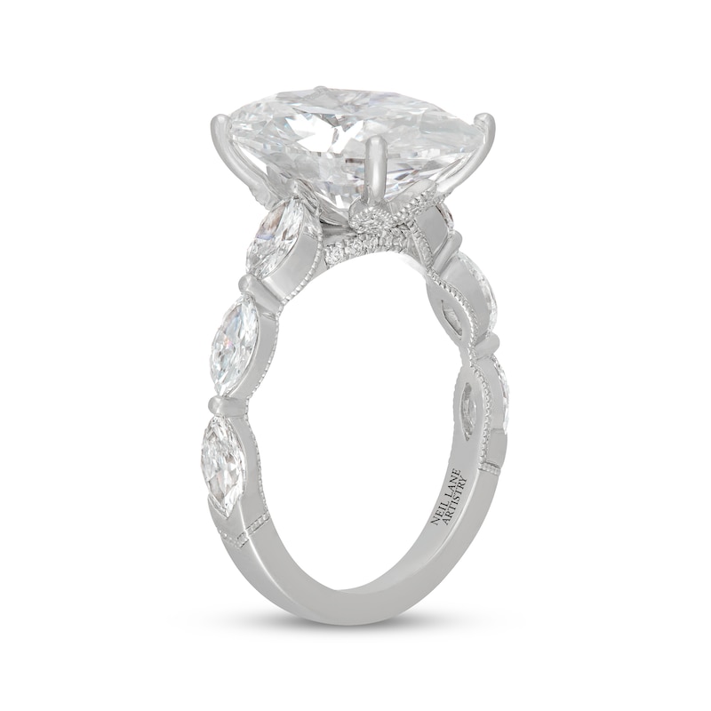 Main Image 2 of Neil Lane Artistry Oval-Cut Lab-Grown Diamond Engagement Ring 7 ct tw 14K White Gold