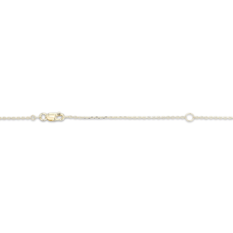 Main Image 4 of Hexagon-Cut Lab-Created Ruby Necklace 10K Yellow Gold 18"