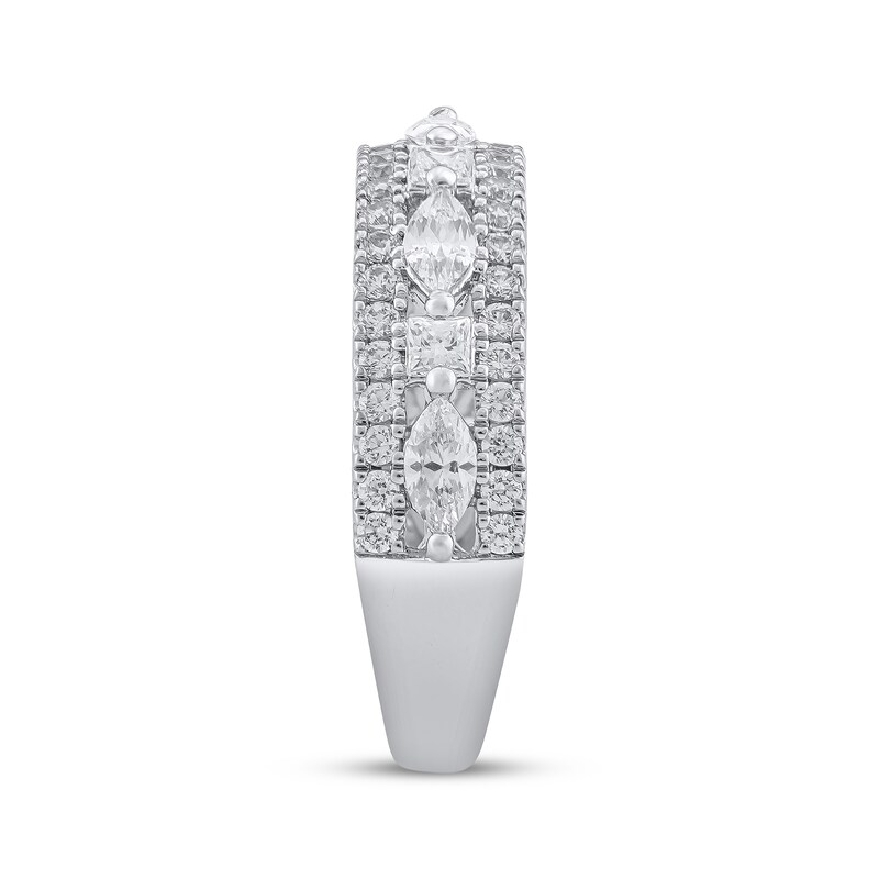Main Image 2 of Now + Forever Lab-Grown Diamonds Marquise, Princess & Round-Cut Anniversary Ring 1-1/4 ct tw 14K White Gold