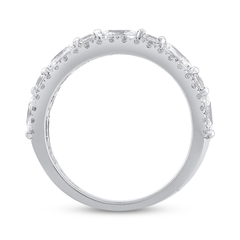 Main Image 3 of Now + Forever Lab-Grown Diamonds Marquise, Princess & Round-Cut Anniversary Ring 1-1/4 ct tw 14K White Gold