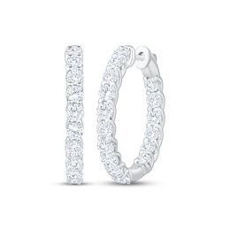 KAY Lab-Grown Diamonds Inside-Out Hoop Earrings 3 ct tw 10K White Gold