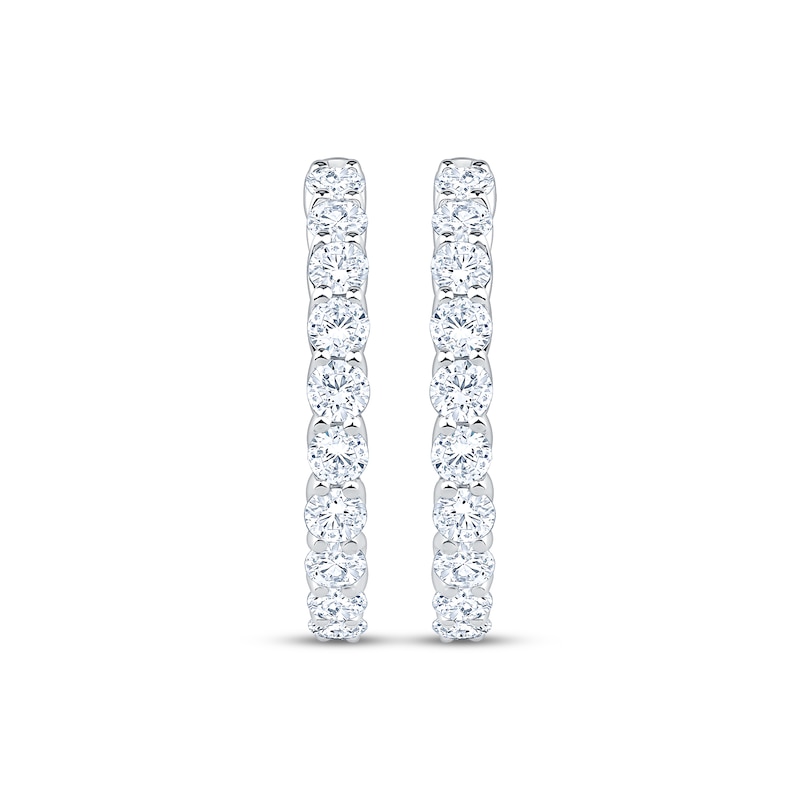 Main Image 2 of KAY Lab-Grown Diamonds Inside-Out Hoop Earrings 3 ct tw 10K White Gold