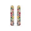 Thumbnail Image 2 of KAY x Rocksbox Multi Lab-Created Gemstone & Lab-Grown Diamond Hoop Earrings 1/20 ct tw 24K Yellow Gold Vermeil Sterling Silver