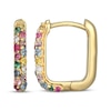 Thumbnail Image 3 of KAY x Rocksbox Multi Lab-Created Gemstone & Lab-Grown Diamond Hoop Earrings 1/20 ct tw 24K Yellow Gold Vermeil Sterling Silver