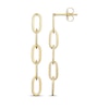 Thumbnail Image 3 of Paperclip Link Drop Earrings 24K Yellow Gold Vermeil Sterling Silver