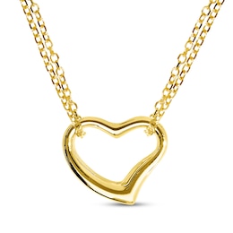Reaura Heart Necklace 14K Yellow Gold 18"